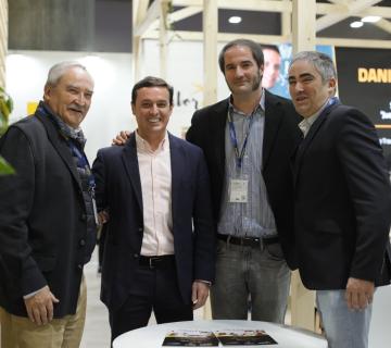 Jorge con sus hijos Jorge y Álvaro de la empresa Aquí Santoña 