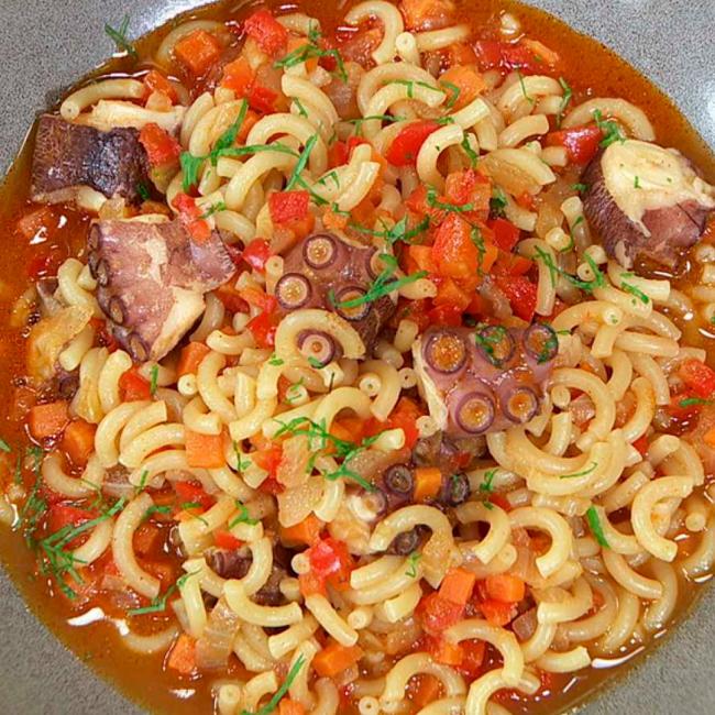 fideos-con-pulpo-receta