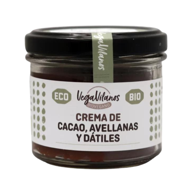 CREMA DE CACAO, AVELLANAS Y DATILES VEGANOS